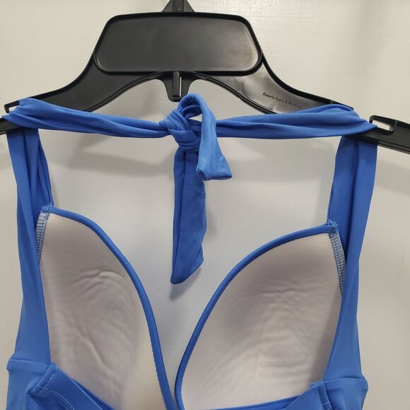 JETS by Jessika Allen Women's Blue Basic Halter Neck One Piece Bathing Suit US 8 - Picture 2 of 6